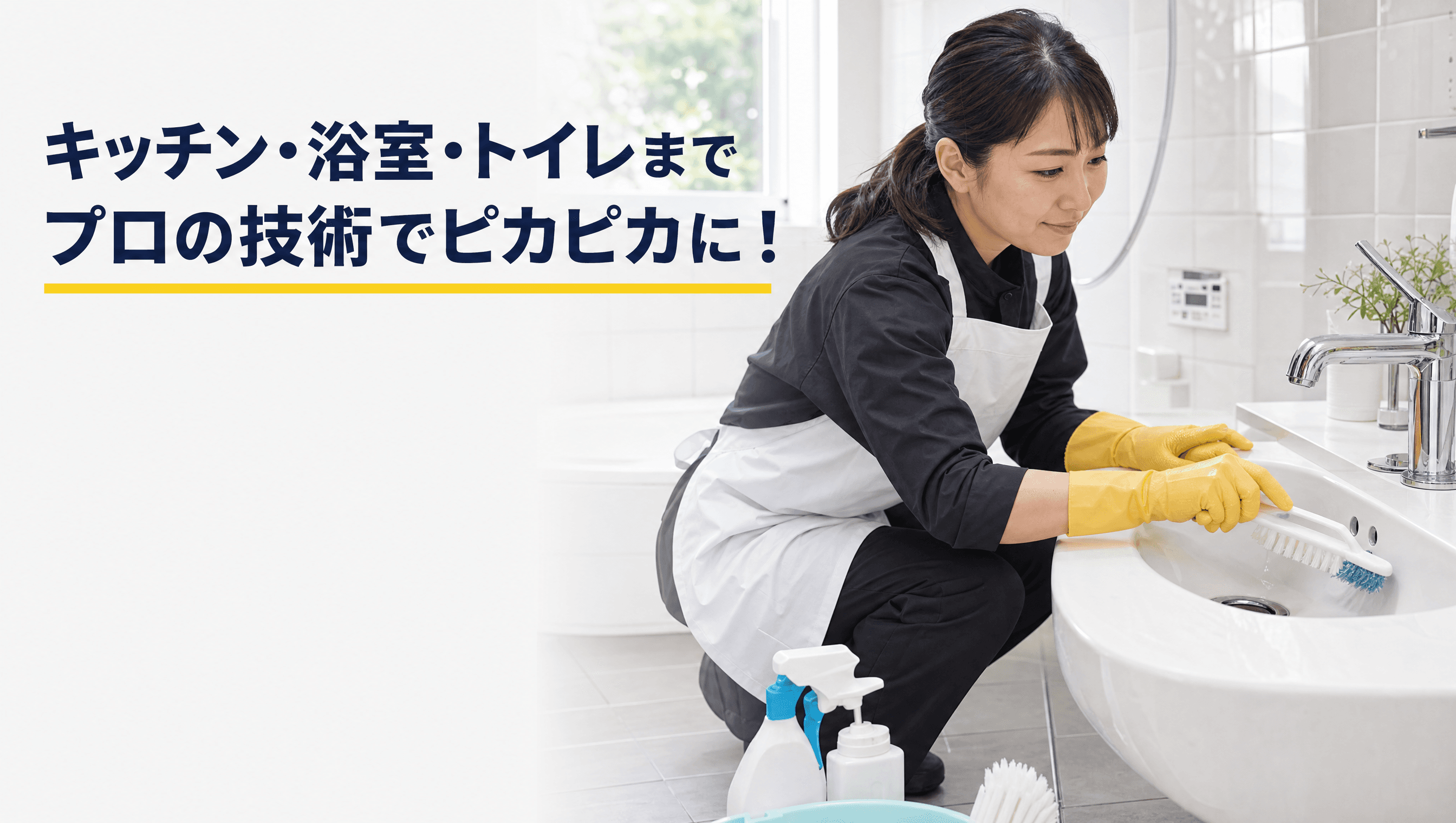 キッチン・浴室・トイレまでプロの技術でピカピカに
