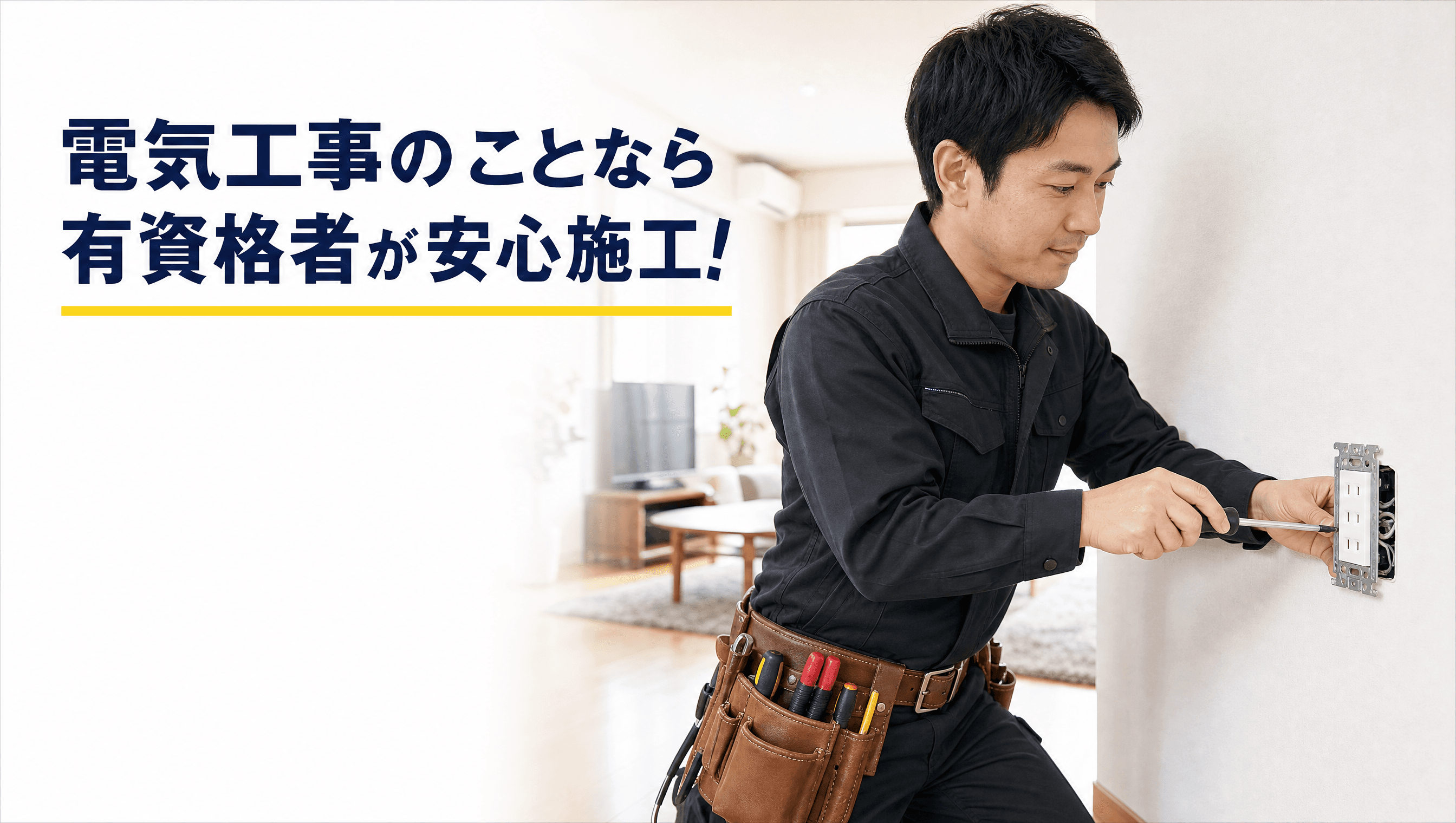電気工事のことなら有資格者が安心施工